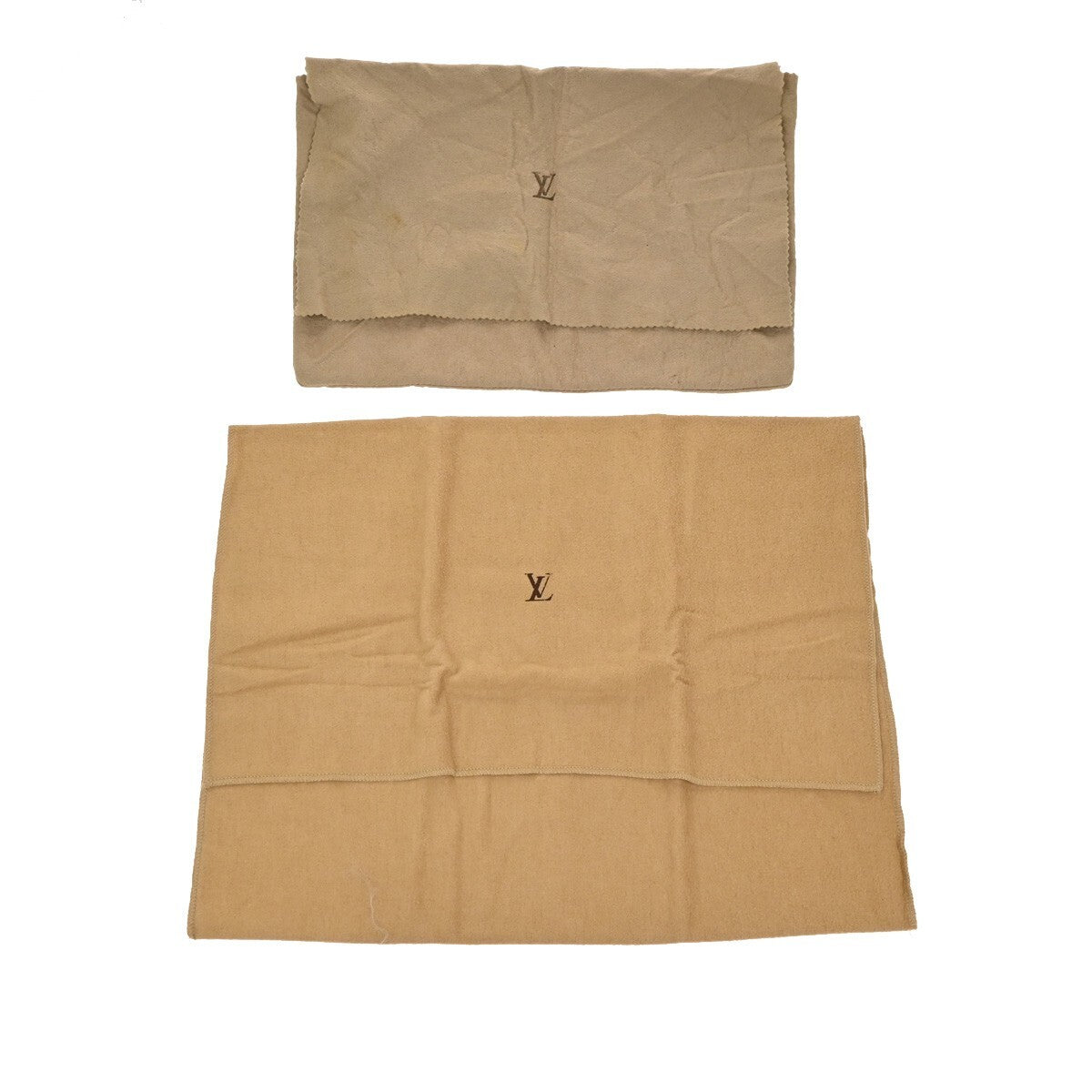 LOUIS VUITTON Logo 10 Set Dust Bag Drawstring Canvas Cotton Beige Brown 09EE134