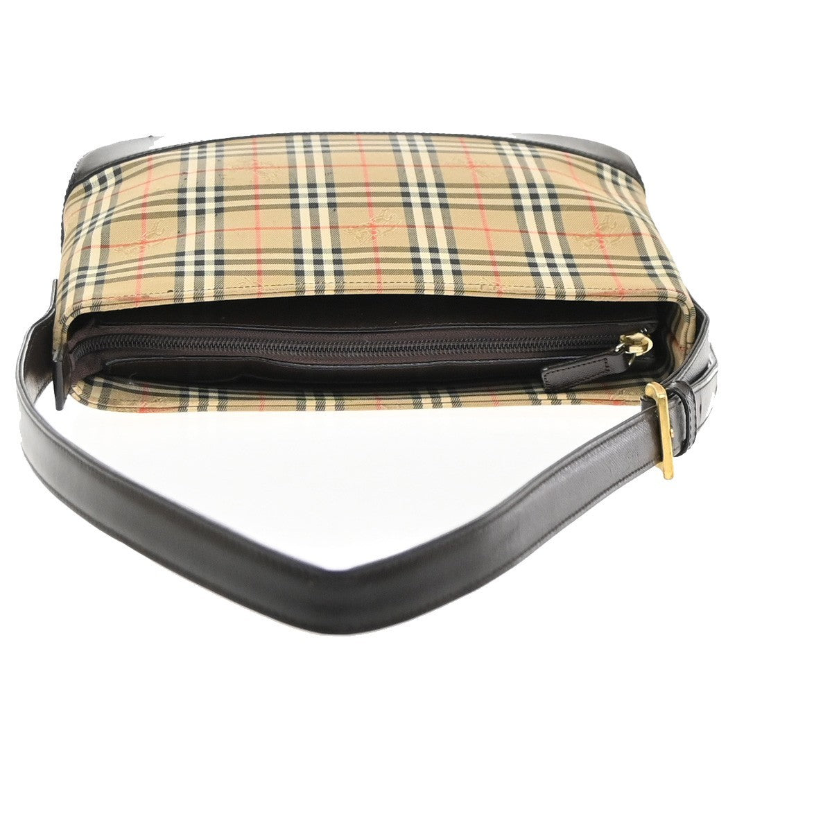 BURBERRY Logo Nova Check Shadow Horse Shoulder Bag Canvas Leather BE BN 83RL997