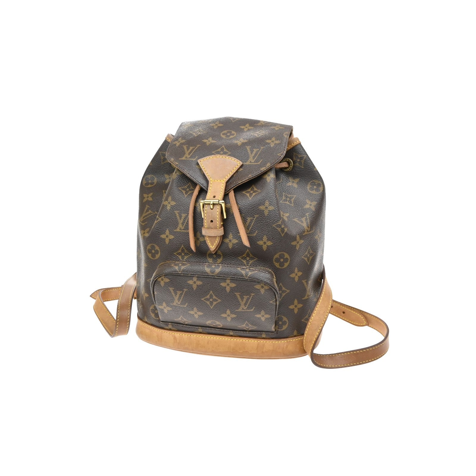 LOUIS VUITTON Montsouris MM Backpack Bag Monogram Leather Brown M51136 15KD121