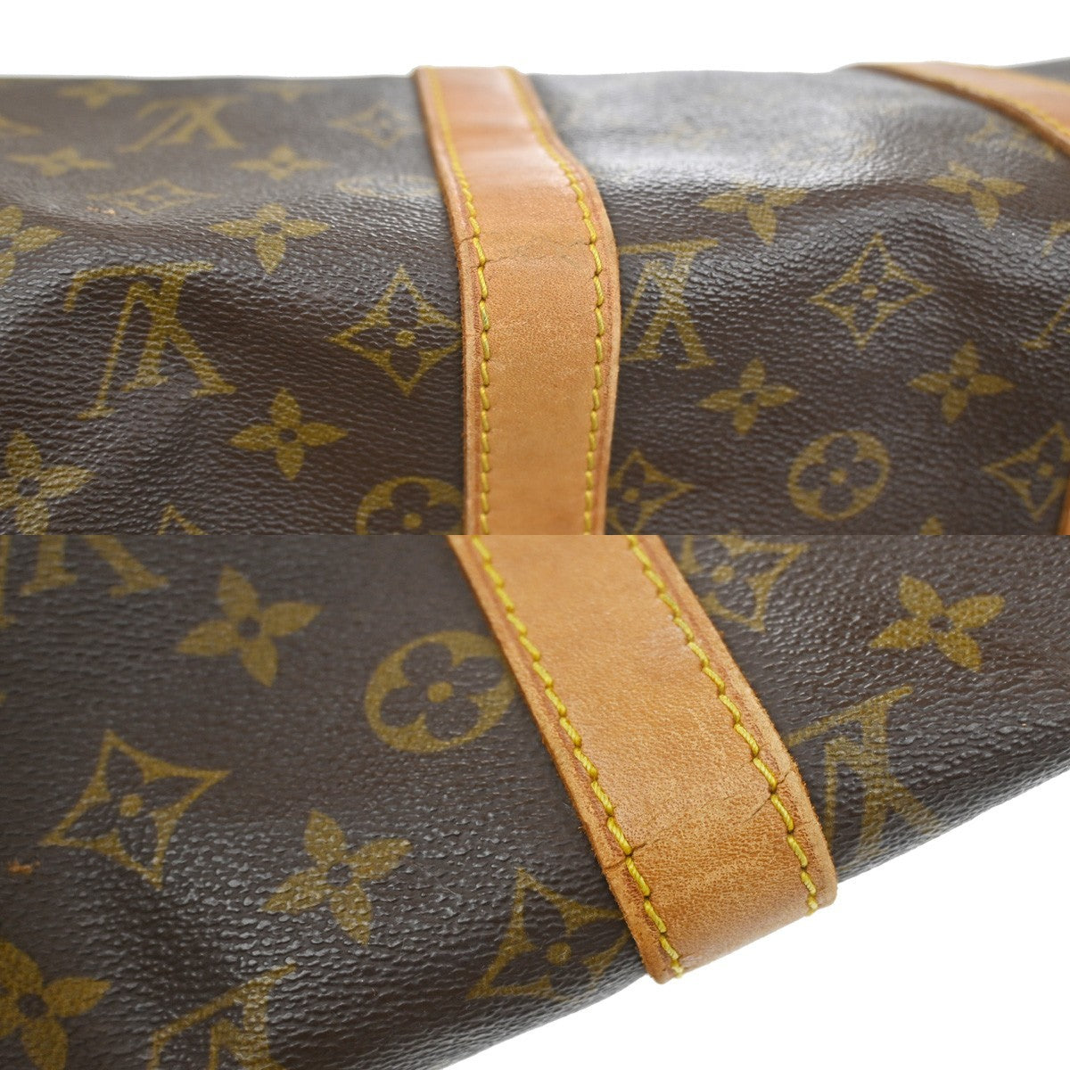 LOUIS VUITTON Keepall 50 Travel Hand Bag Monogram Leather Brown M41426 11YJ198