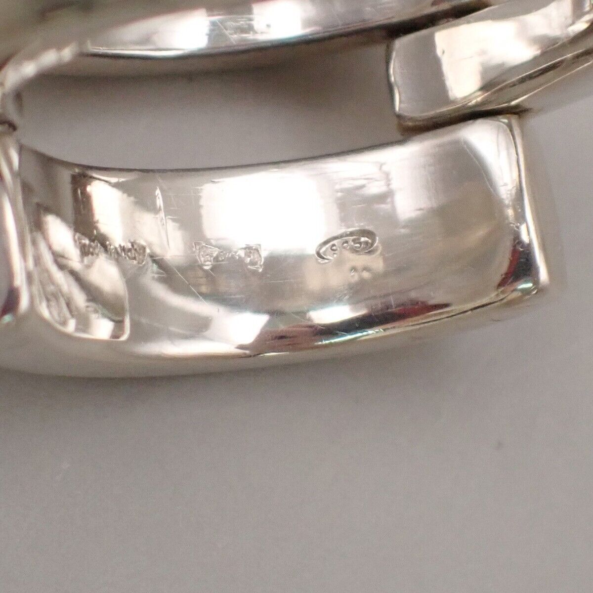 GUCCI  Logo Ring Sterling Silver Size JP 9 US 5 Italy Accessory 07YF242