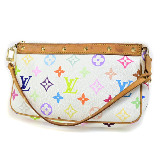LOUIS VUITTON Pochette Accessoires Hand Bag Monogram Multi WE M92649 97YG345