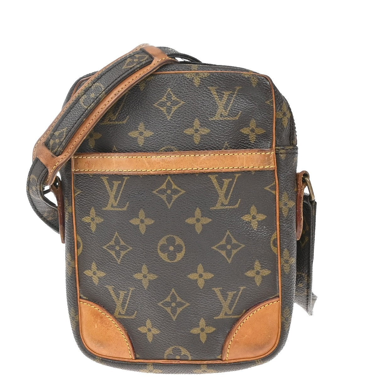 LOUIS VUITTON Danube Shoulder Bag Monogram Leather Brown France M45266 34KP005