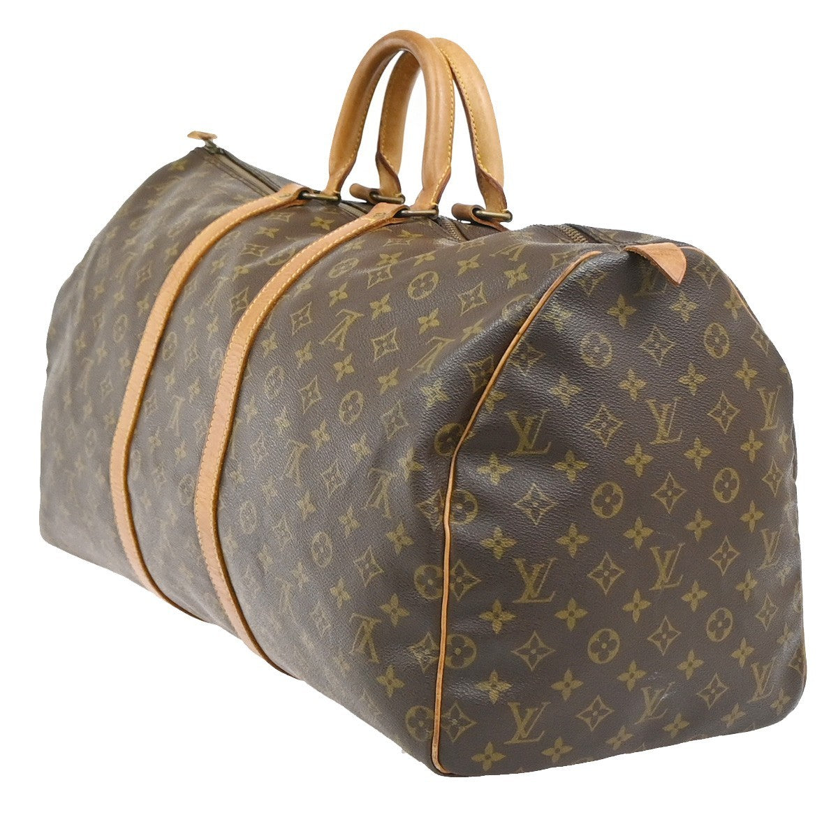 LOUIS VUITTON Keepall 55 Travel Hand Bag Monogram Leather Brown M41424 61YJ081