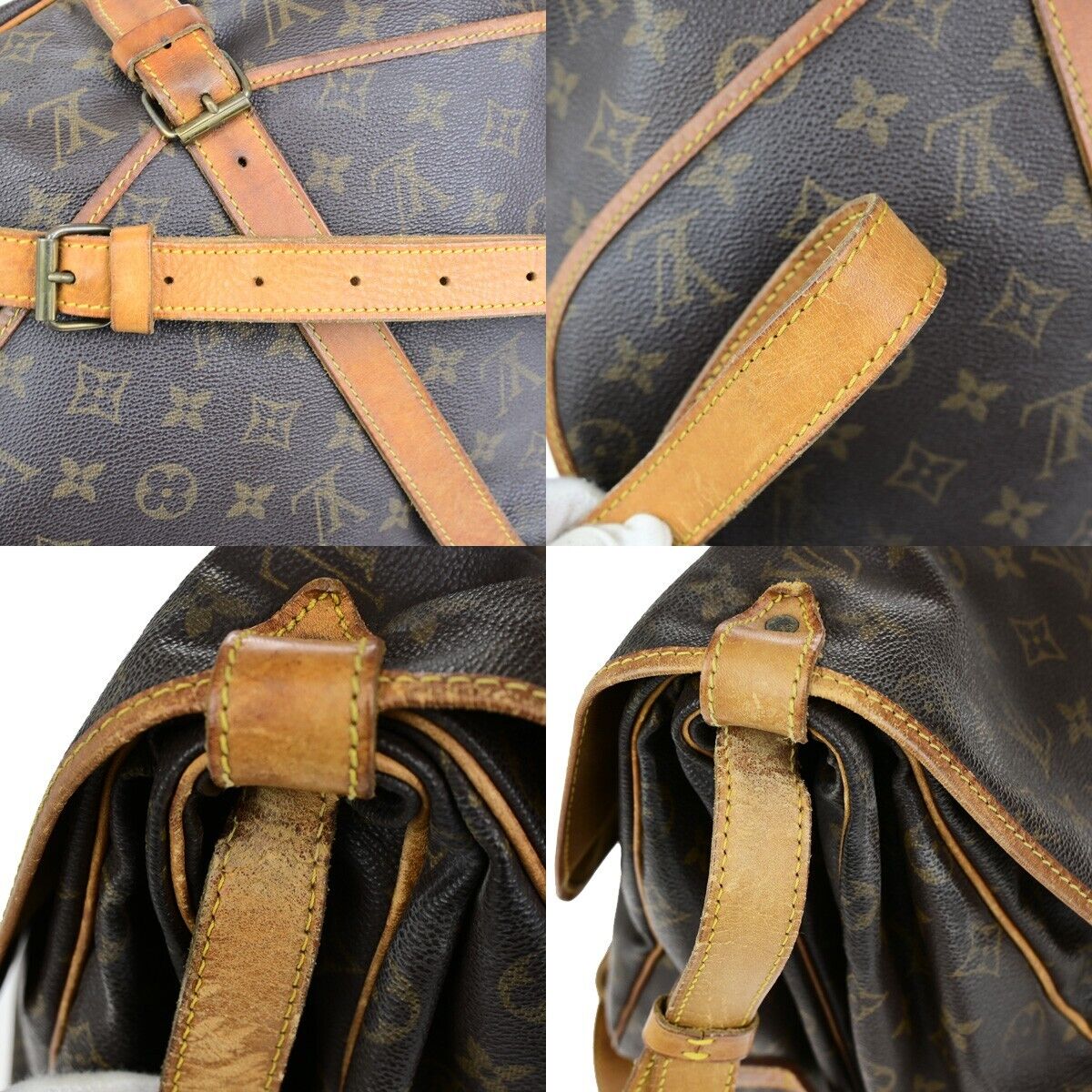 LOUIS VUITTON Saumur 35 Shoulder Bag Monogram Leather BN France M42254 39ED126