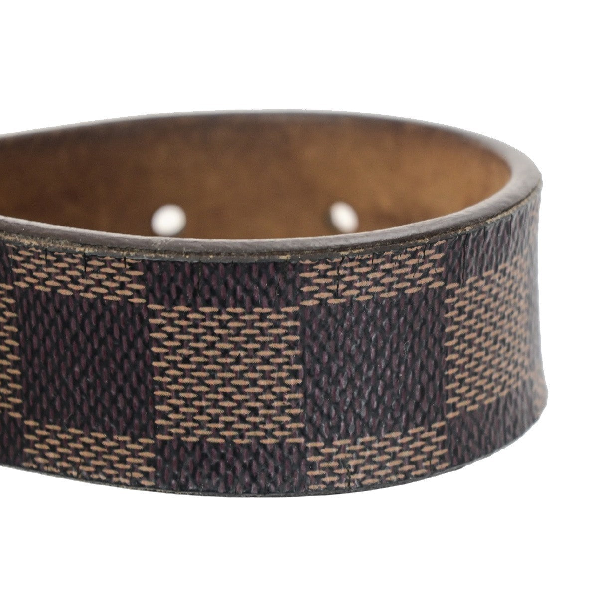 LOUIS VUITTON Santure Carre Belt Damier Ebene Brown GHW France M6802 05CB072