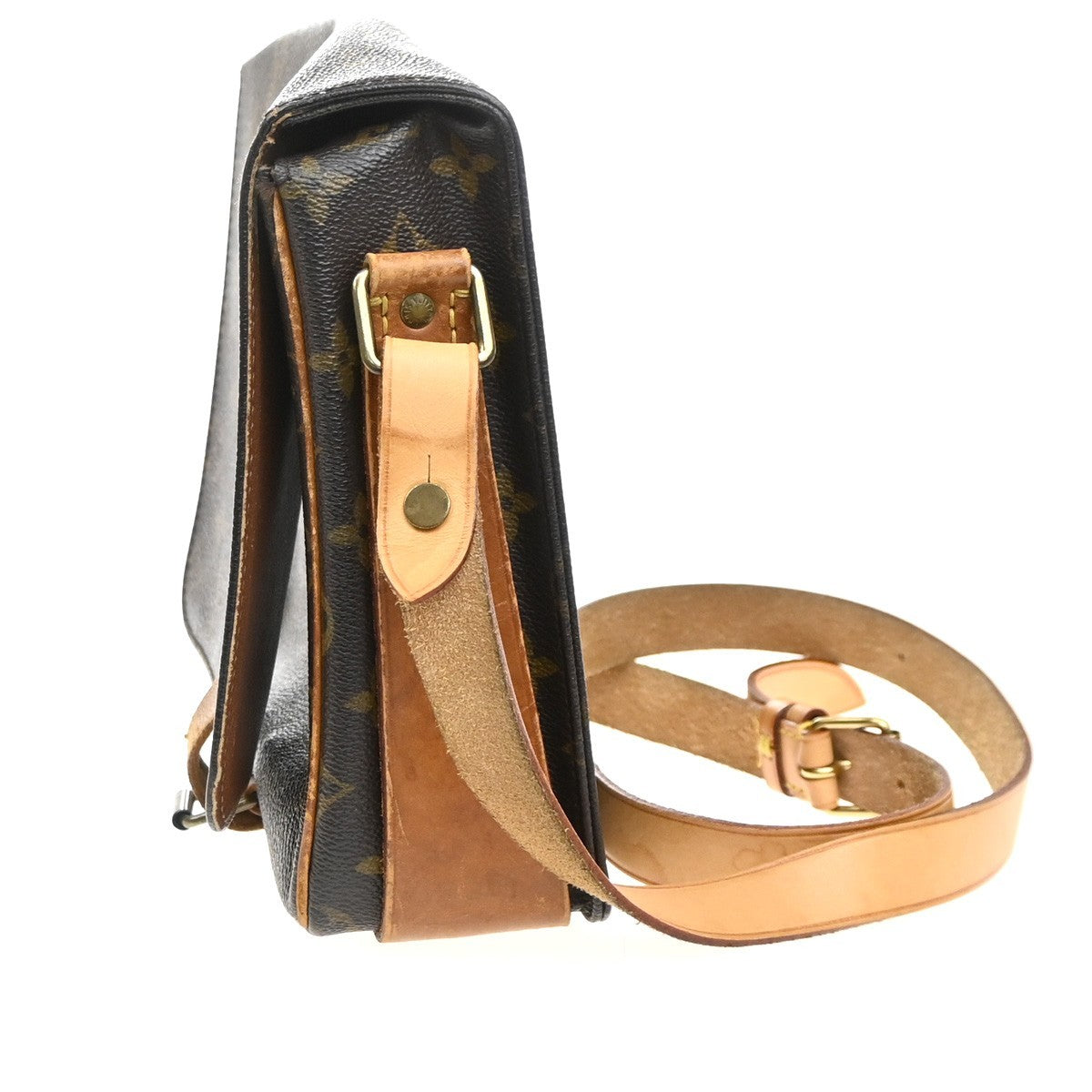 LOUIS VUITTON Cartouchiere GM Shoulder Bag Monogram Leather Brown M51252 65SA086