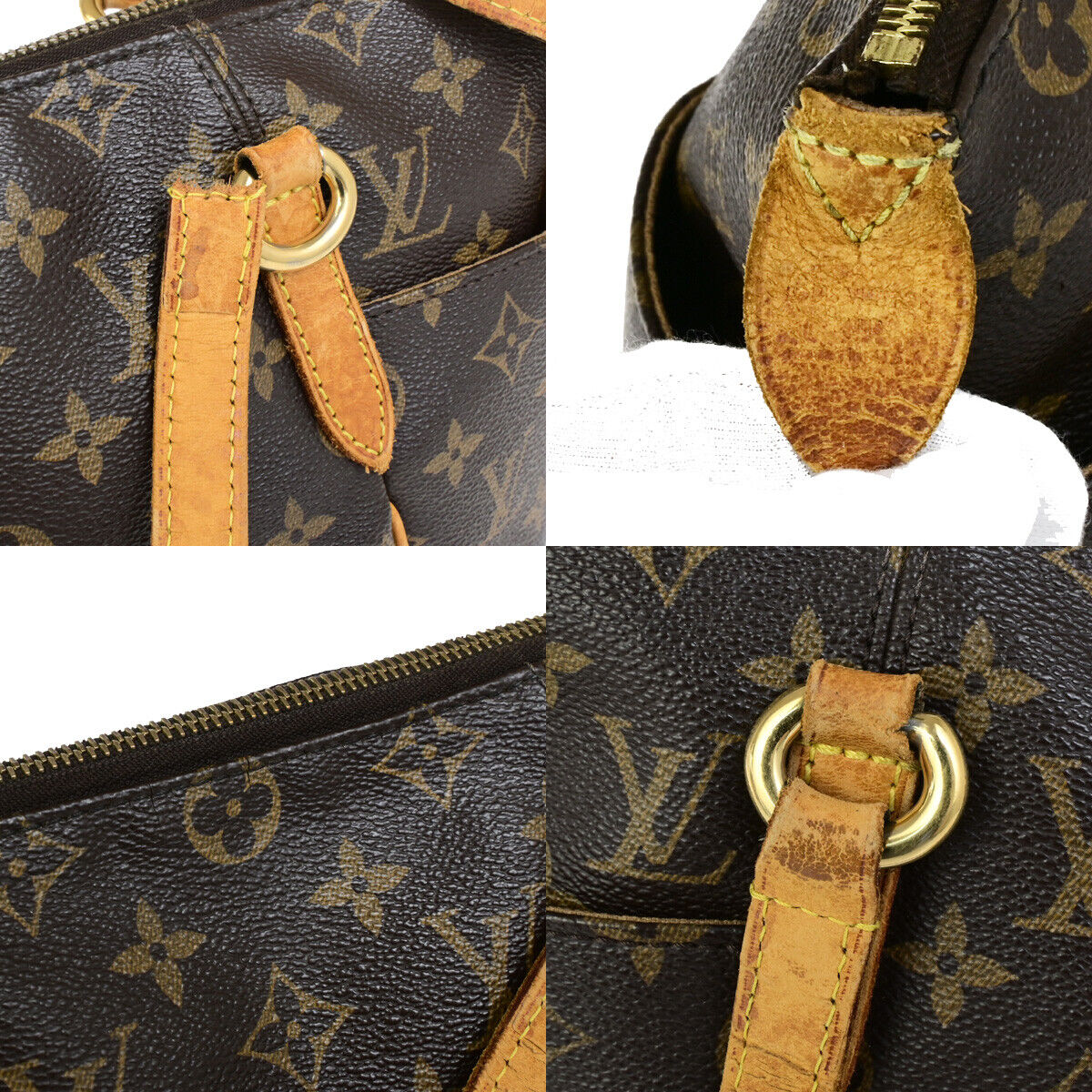 LOUIS VUITTON Logo Totally PM Shoulder Bag Monogram Leather Brown M56688 67YG752