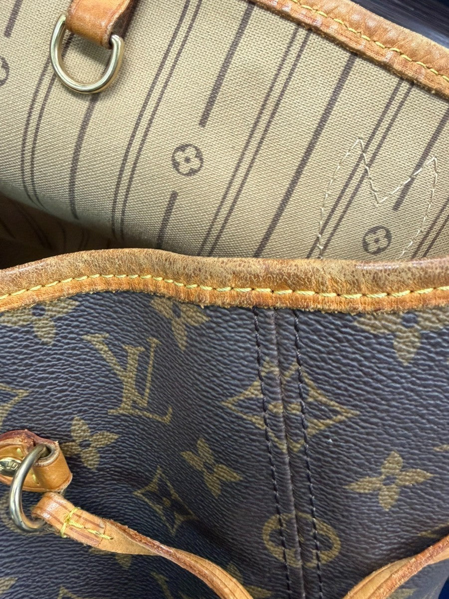 LOUIS VUITTON Neverfull MM Shoulder Tote Bag Monogram Leather BN M40156 14YJ237