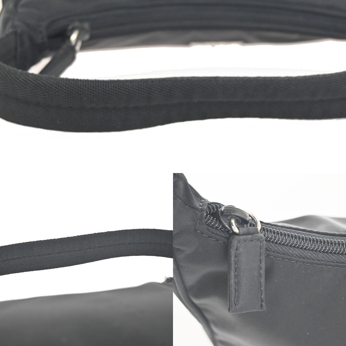 PRADA Re-Edition 2000 Triangle Logo Mini Shoulder Bag Nylon Black Italy 30RL894