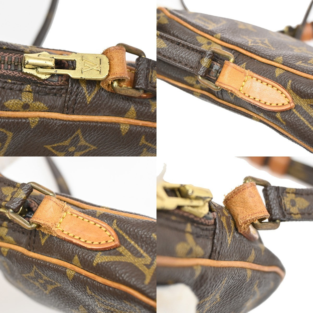 LOUIS VUITTON LV Mini Danube Shoulder Bag Monogram Leather Brown M45268 64AA091