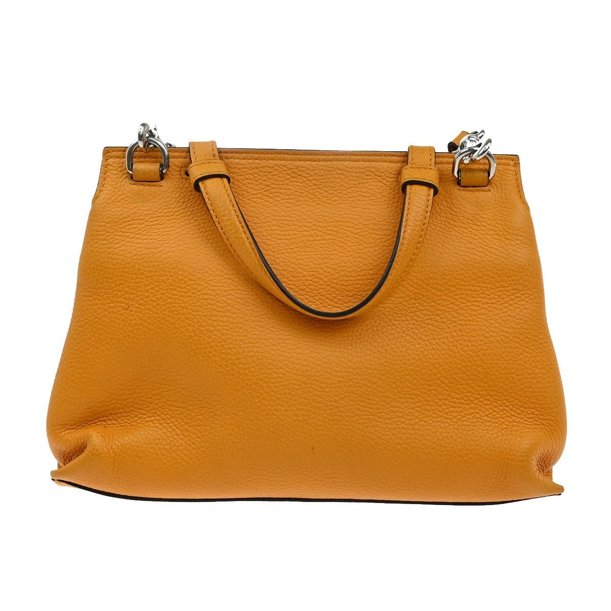 GUCCI GG Logo Daily 2Way Shoulder Hand Bag Bamboo Leather Orange 72KP091