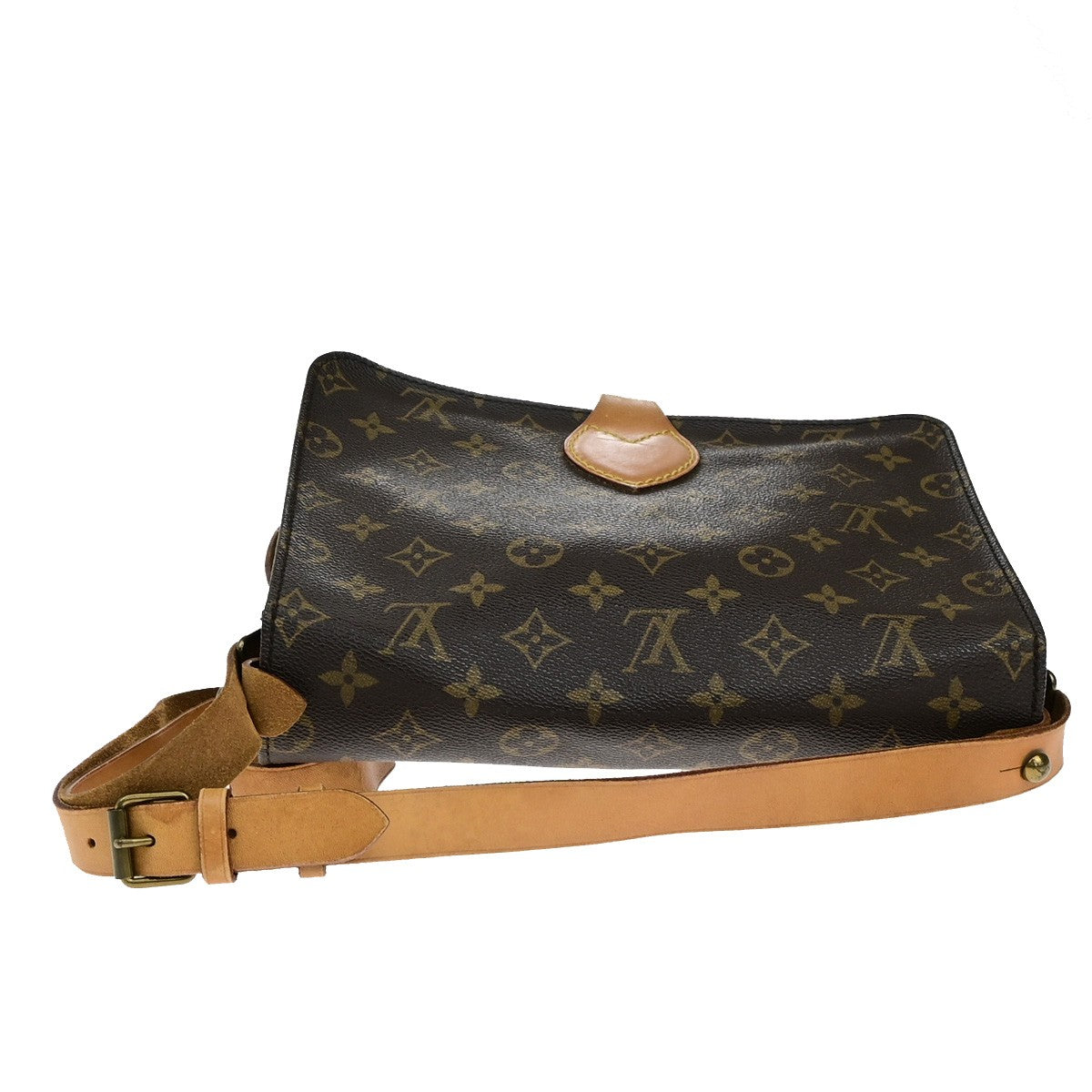 LOUIS VUITTON Cartouchiere GM Shoulder Bag Monogram Leather Brown M51252 85YH132
