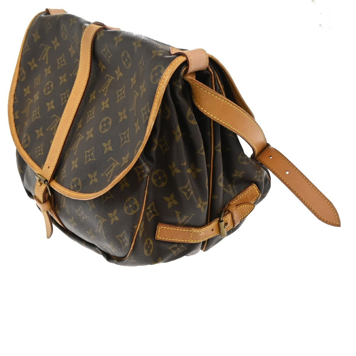 LOUIS VUITTON Saumur 35 Shoulder Bag Monogram Leather BN France M42254 85TA558
