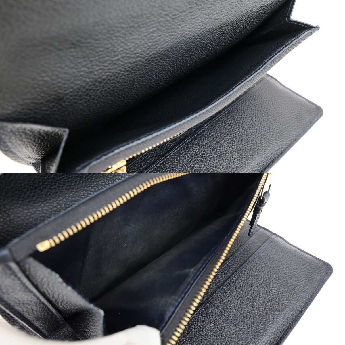 LOUIS VUITTON Virtuose Trifold Wallet Monogram Empreinte Blue M60258 88KA281