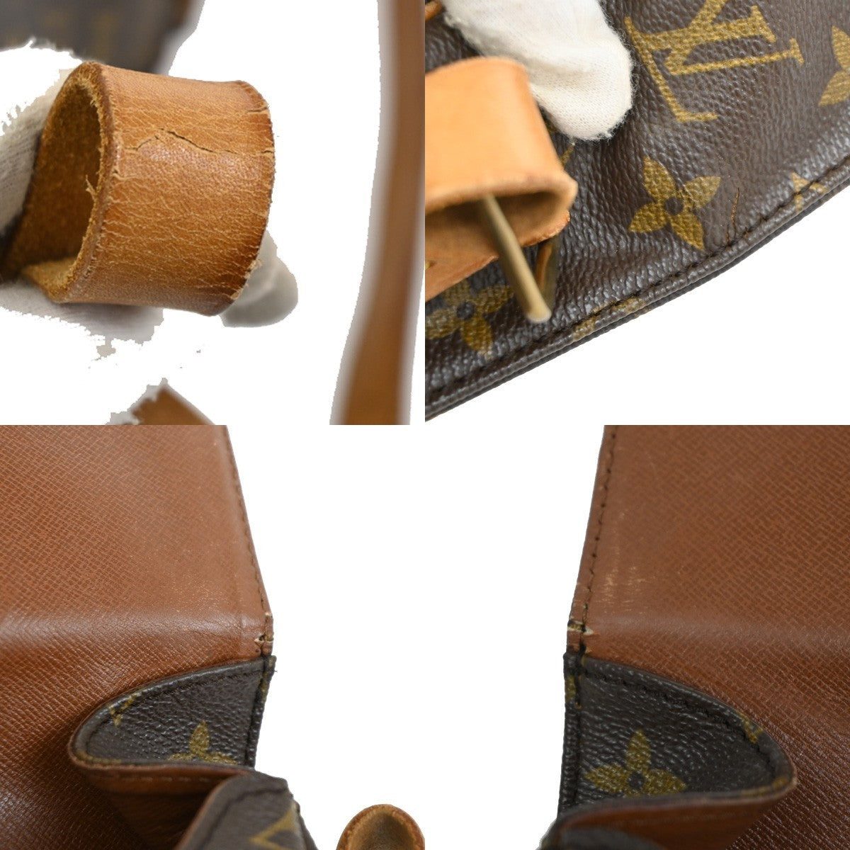 LOUIS VUITTON Cartouchiere GM Shoulder Bag Monogram Leather Brown M51252 83TA350
