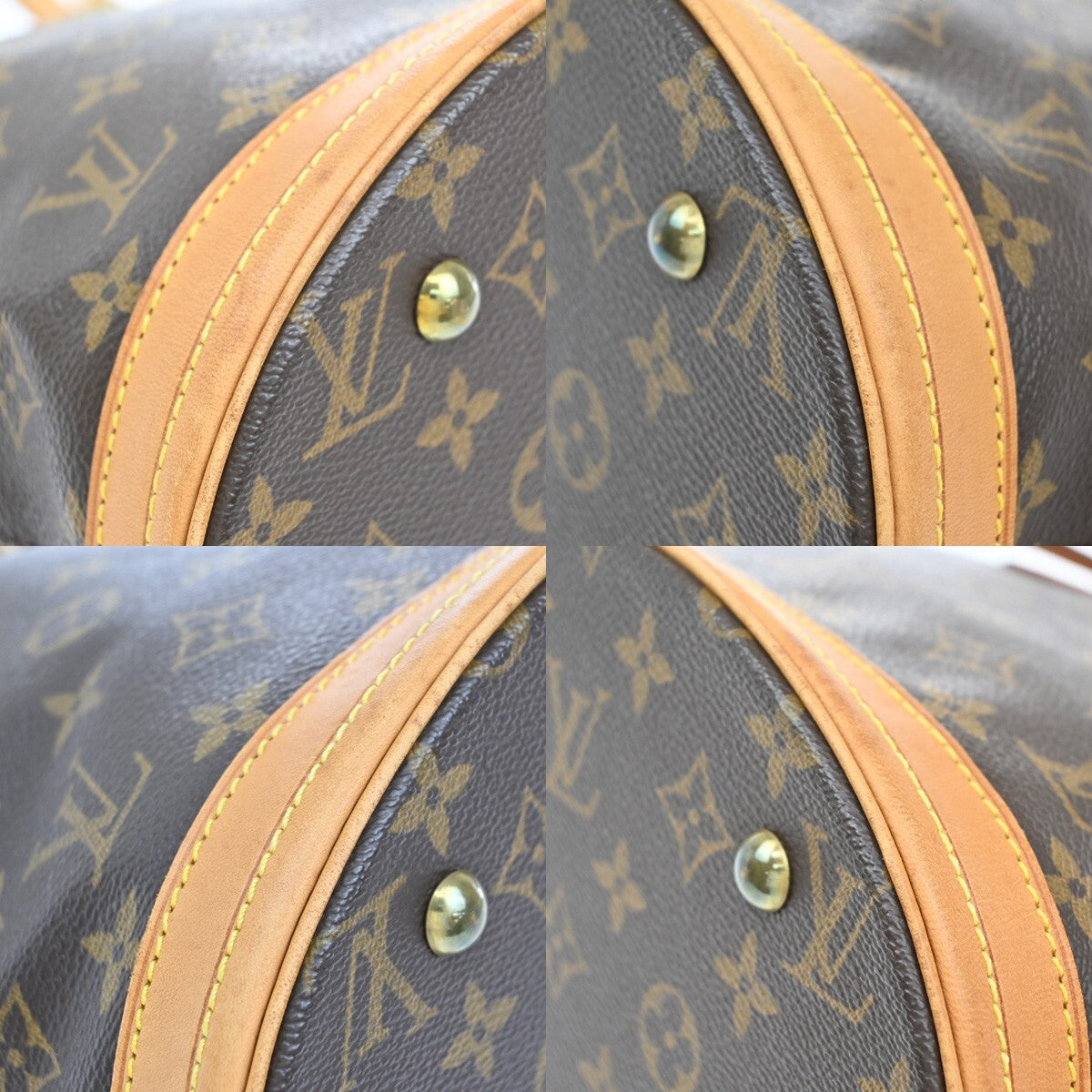 LOUIS VUITTON BUCKET PM Shoulder Tote Bag Monogram Leather Brown M42238 91EE306