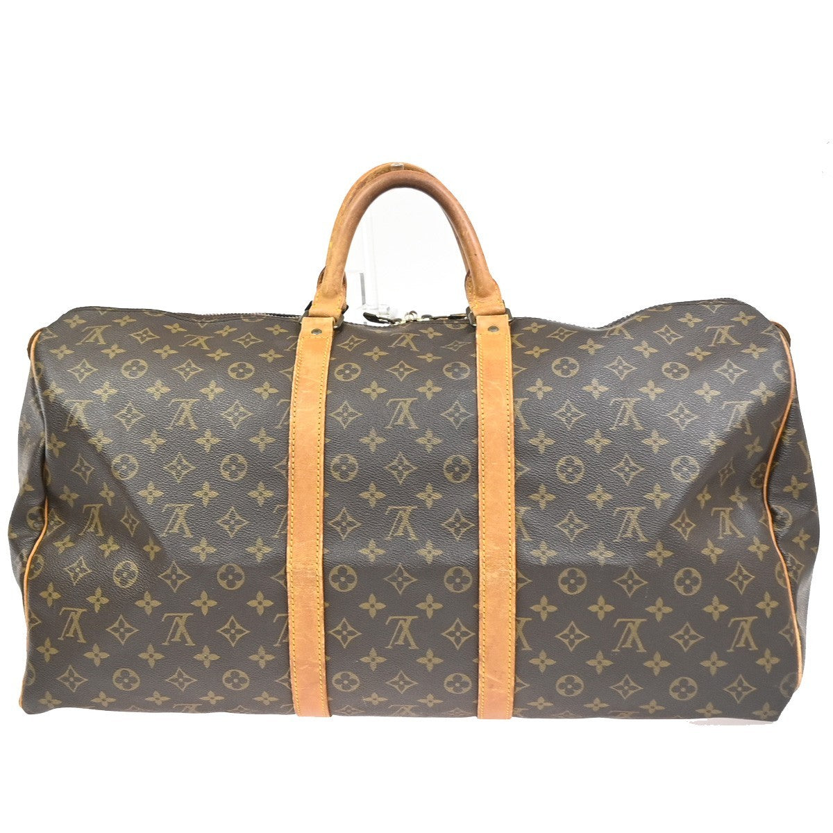 LOUIS VUITTON Keepall 55 Travel Hand Bag Monogram Leather Brown M41424 76CA817