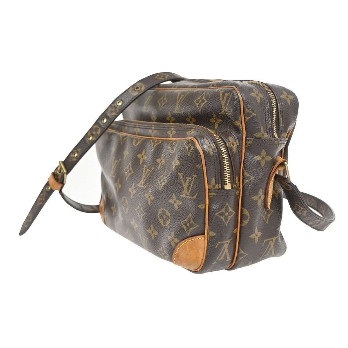 LOUIS VUITTON Nile Crossbody Shoulder Bag Monogram Leather Brown M45244 89KC882