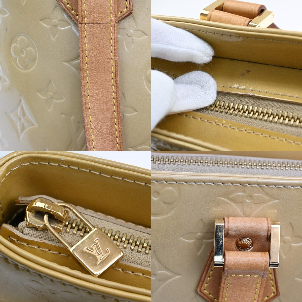 LOUIS VUITTON Houston Shoulder Bag Monogram Vernis Leather Yellow M91121 60EE174