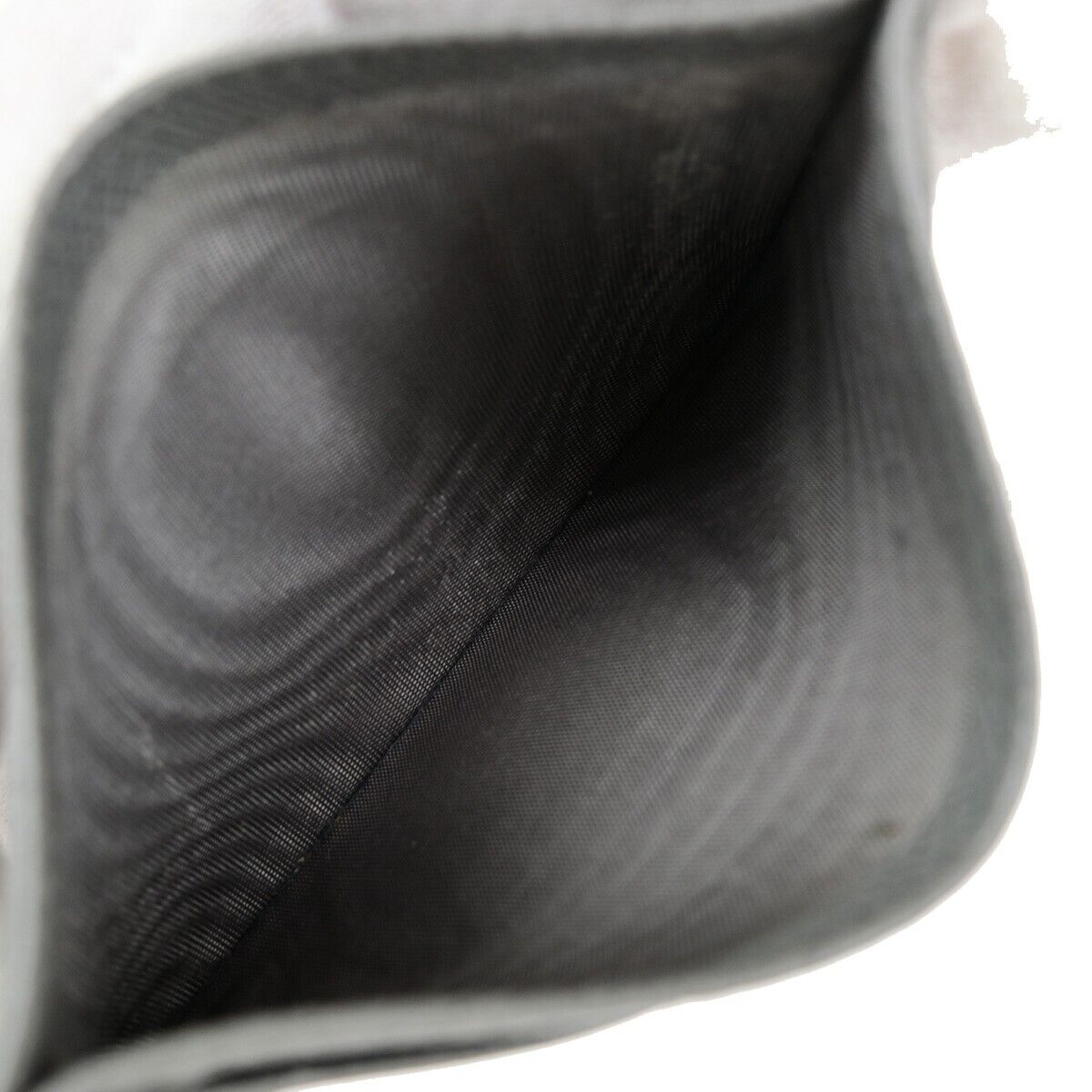 PRADA Logo Saffiano Card Case Leather Gray SHW Italy 60SJ353