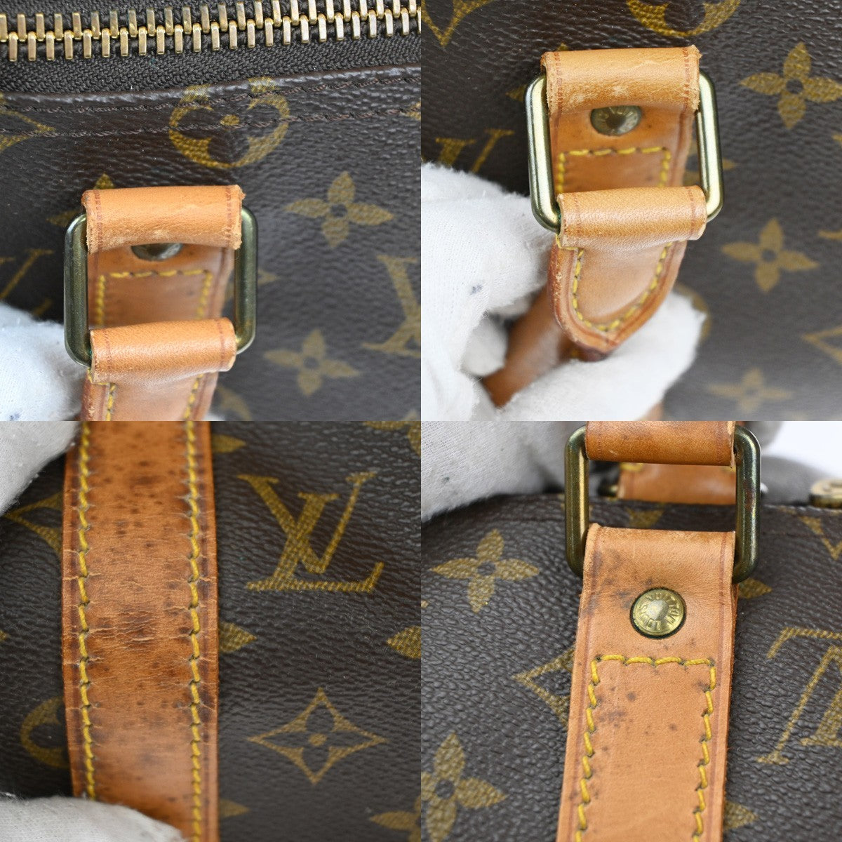 LOUIS VUITTON Keepall 50 Travel Hand Bag Monogram Leather Brown M41426 79MA435