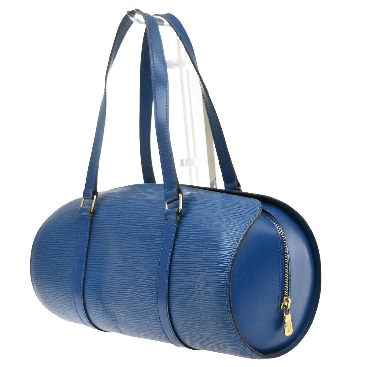LOUIS VUITTON LV Logo Soufflot Hand Bag Epi Leather Blue France M52225 83YJ139