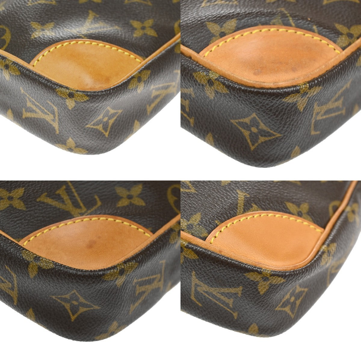 LOUIS VUITTON Danube Shoulder Bag Monogram Leather Brown France M45266 39CA956