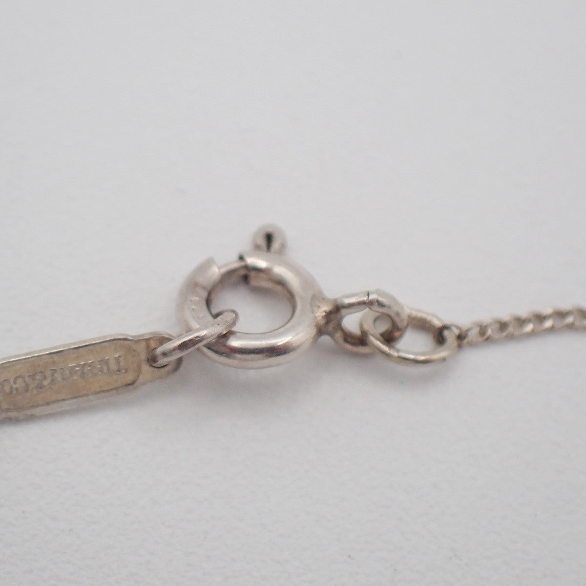 TIFFANY & CO. Logo Ribbon Heart 16mm Chain Necklace AG925 Gold 750 63KC886