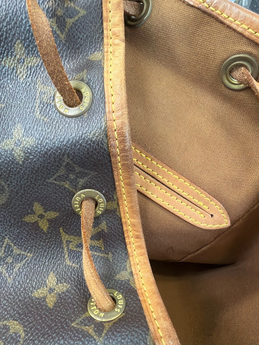 LOUIS VUITTON Montsouris MM Backpack Bag Monogram Leather Brown M51136 72KC944