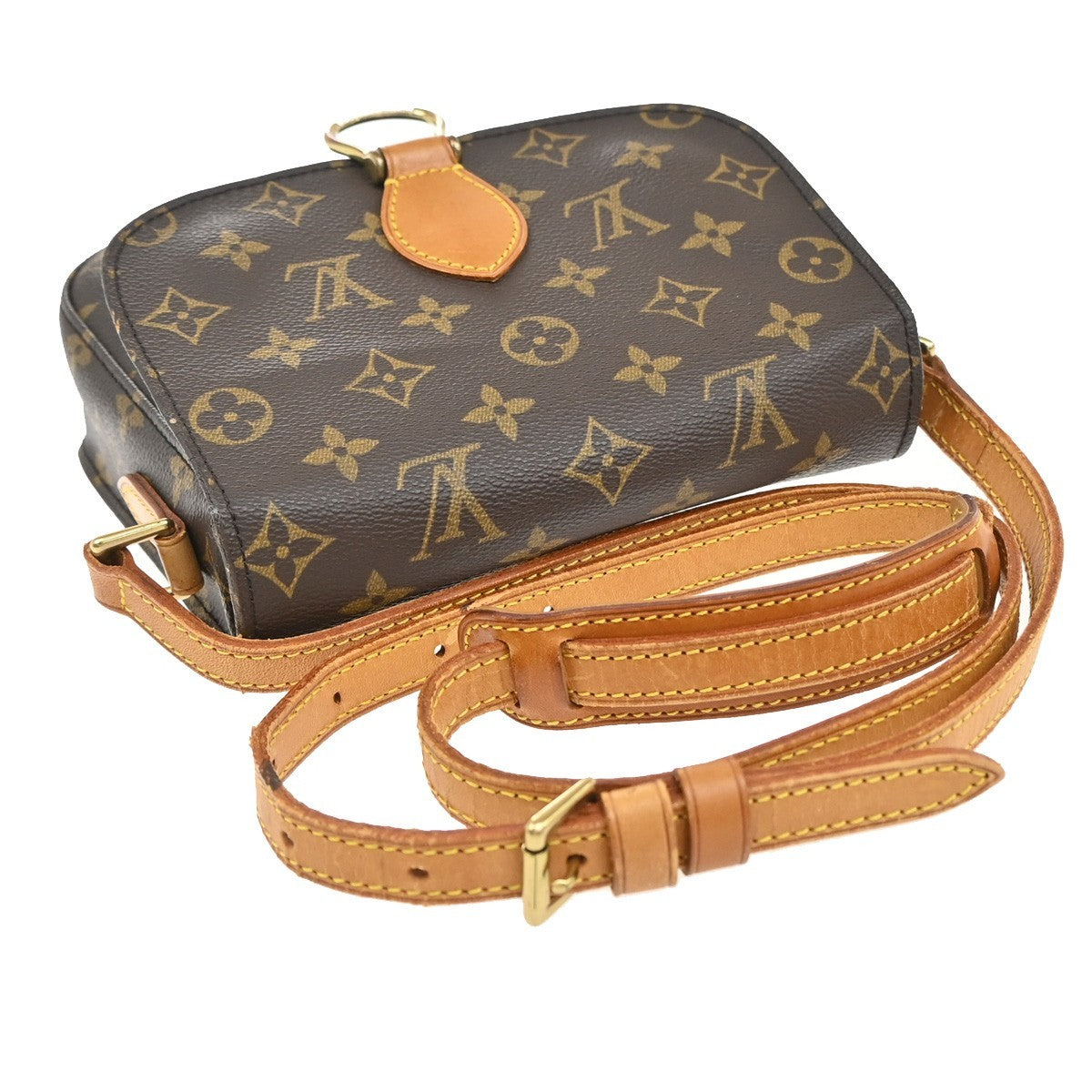 LOUIS VUITTON Saint Cloud MM Shoulder Bag Monogram Leather Brown M51243 80EF865