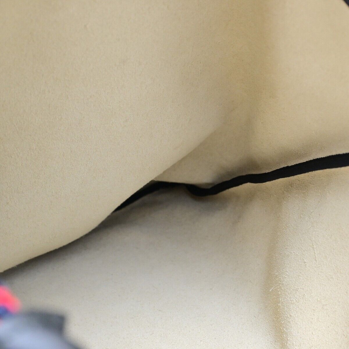 GUCCI GG Logo Print Drawstring Backpack Bag Leather White Italy 84FB214