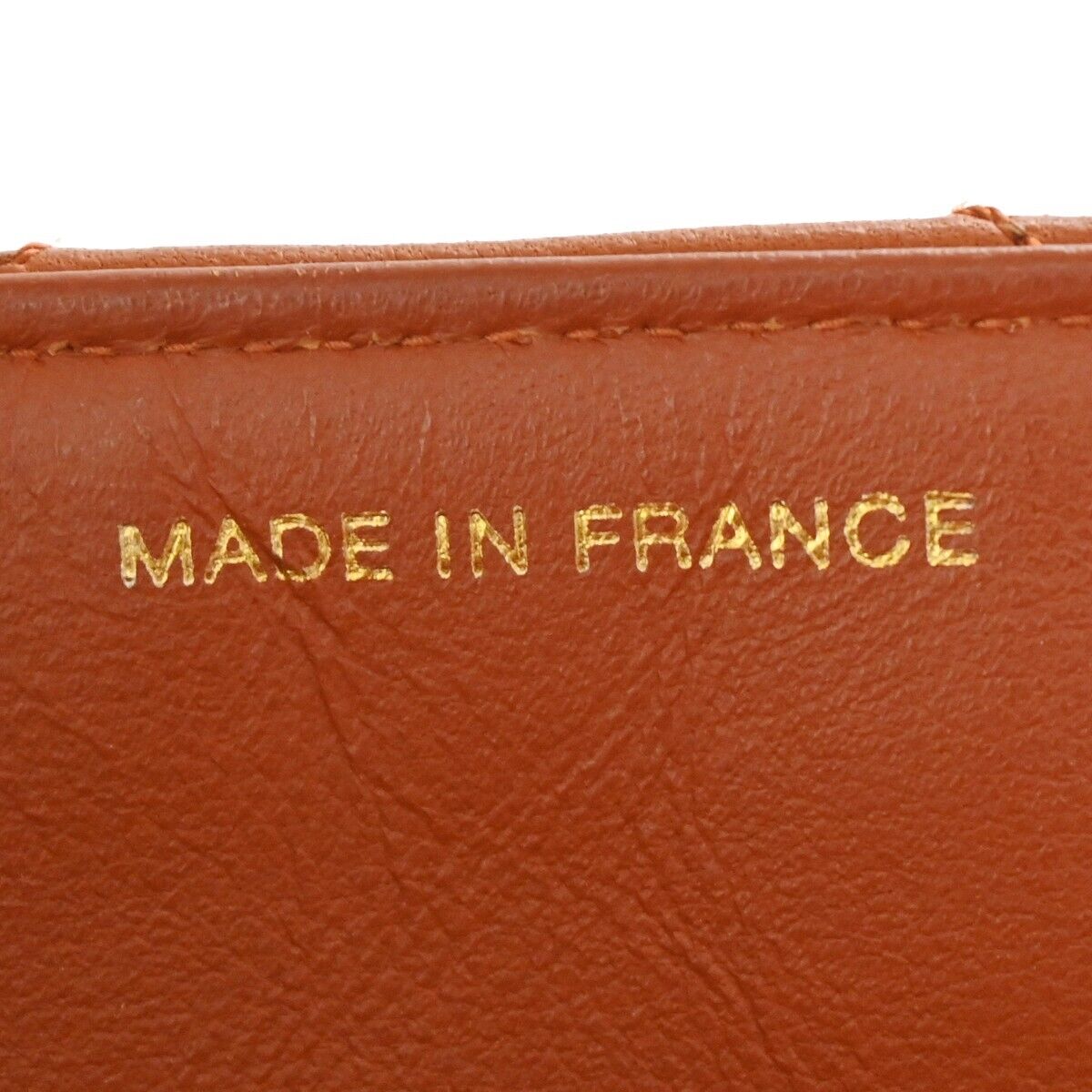 CHANEL CC Matelasse 30 Chain Shoulder Bag Leather Orange Brown Vintage 646HB609