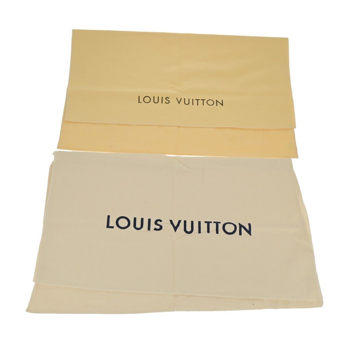 LOUIS VUITTON Logo 10 Set Dust Bag Drawstring Canvas Cotton Beige Brown 09YG350