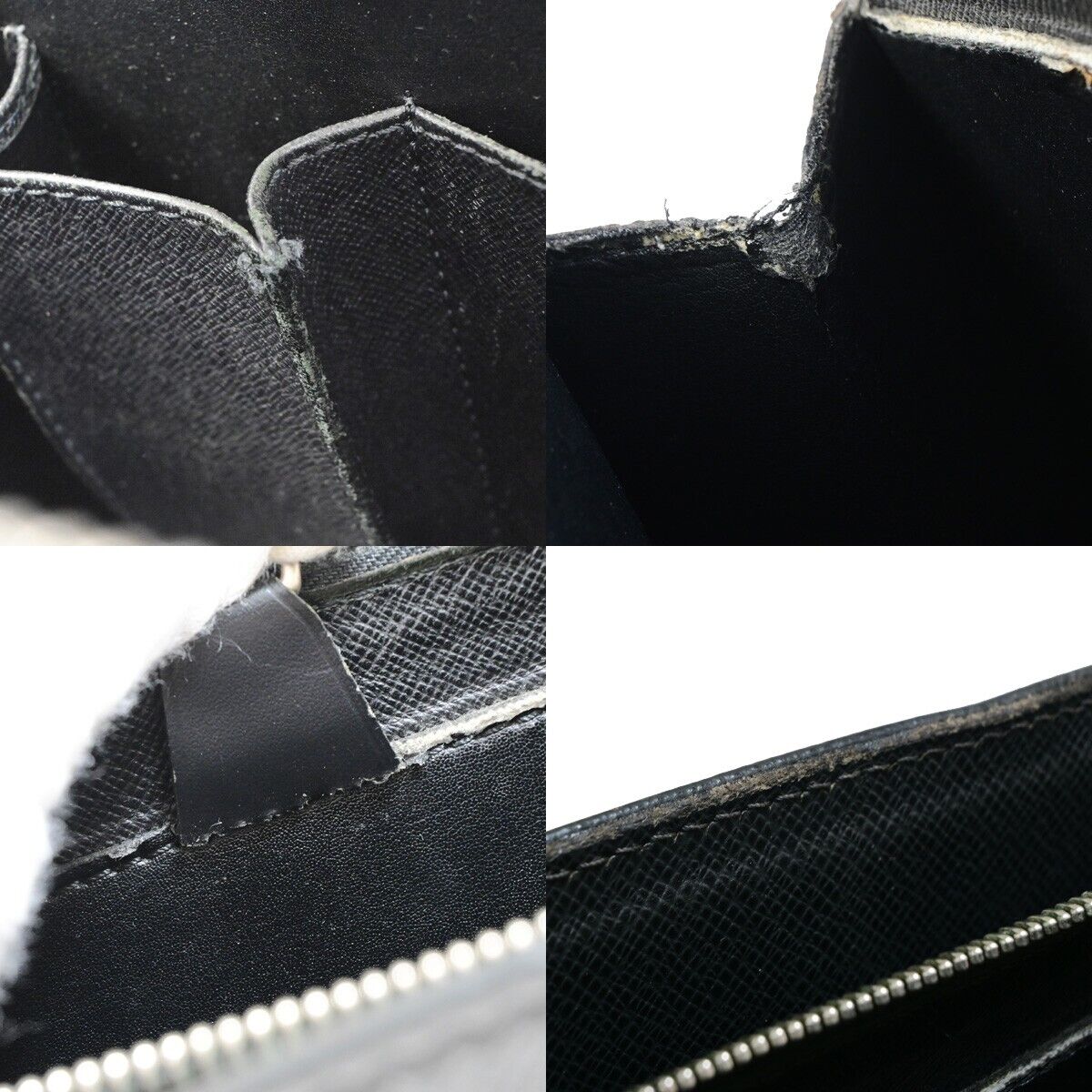 LOUIS VUITTON Porte Documents Lozan Briefcase Hand Bag Taiga BK M30052 61EC575