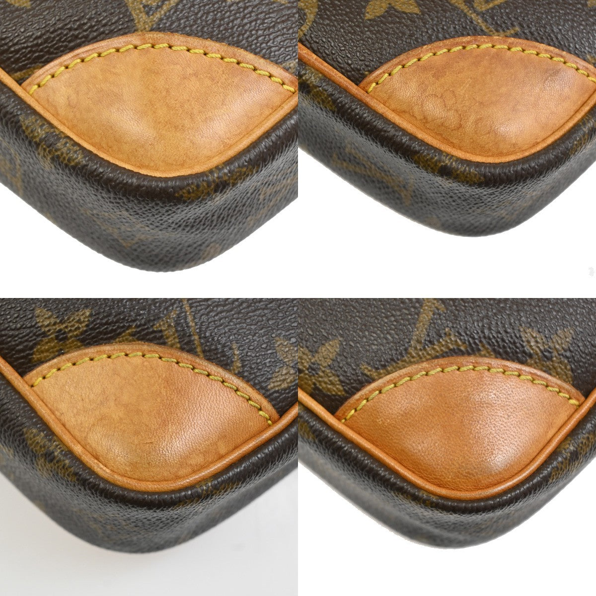 LOUIS VUITTON Danube Shoulder Bag Monogram Leather Brown France M45266 62CA839