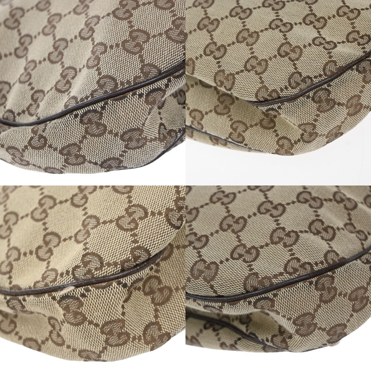 GUCCI Logo GG Pattern Sherry Line Shoulder Bag Canvas Leather BN Italy 72MA678