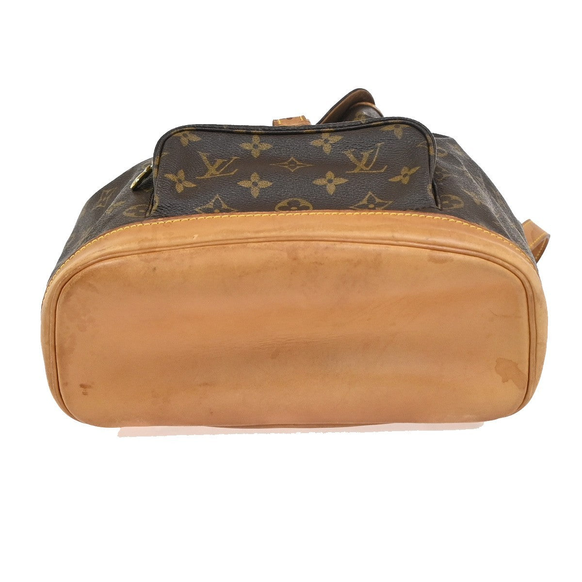 LOUIS VUITTON Montsouris MM Backpack Bag Monogram Leather Brown M51136 90KC972