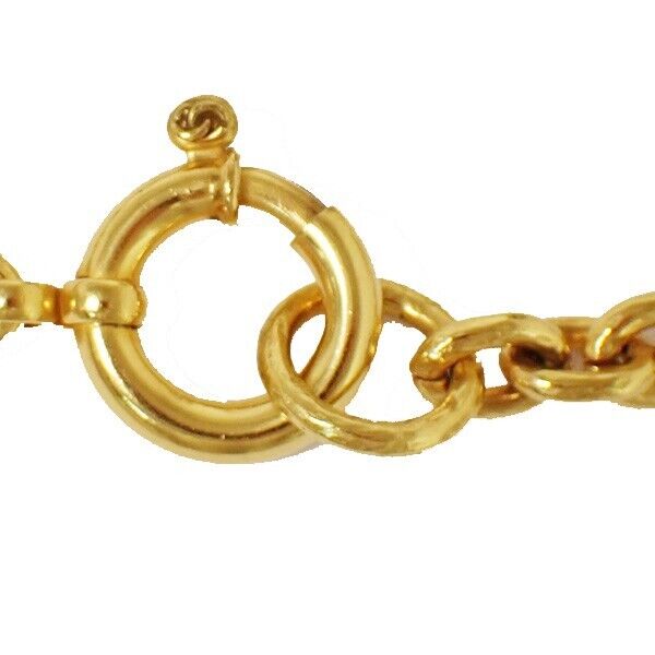CHANEL CC Logo Chain Long Pendant Necklace 94A Gold Accessory Vinatge 633RJ029