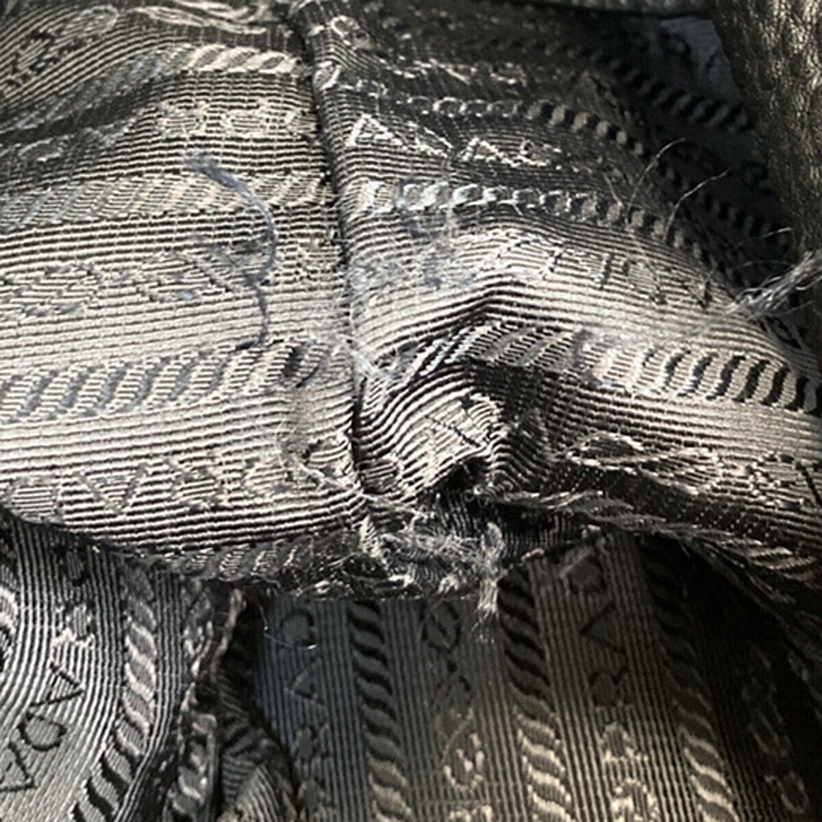 PRADA MILANO Logo Shoulder Bag Vitello Daino Leather Black GHW 50RK710