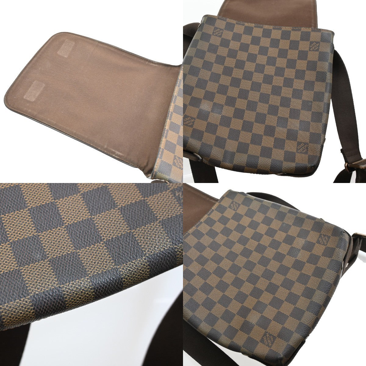 LOUIS VUITTON Brooklyn PM Shoulder Bag Damier Ebene Leather Brown N51210 72SA058