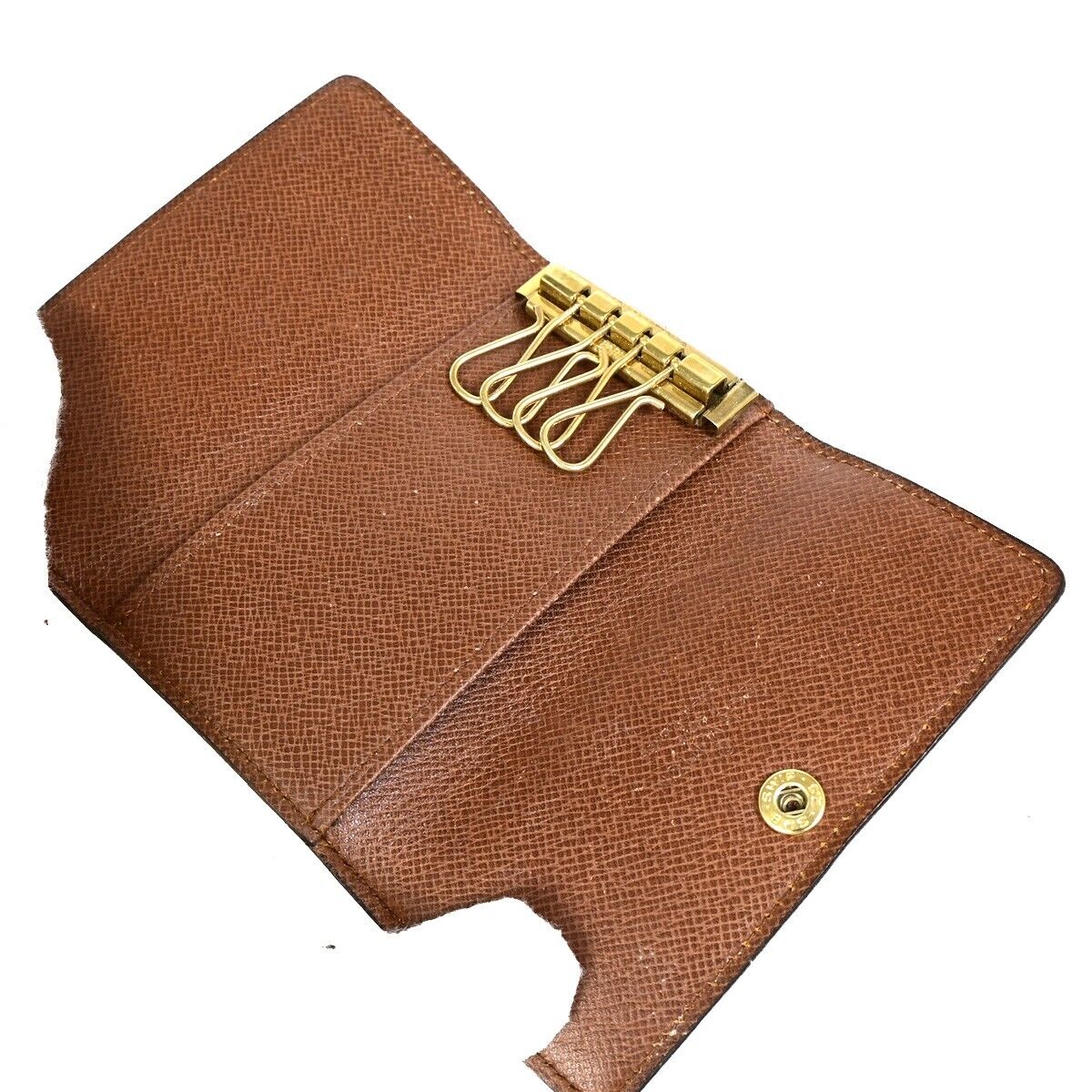 LOUIS VUITTON Multicles 4 Hooks Key Case Monogram Leather Brown M62631 04EB353