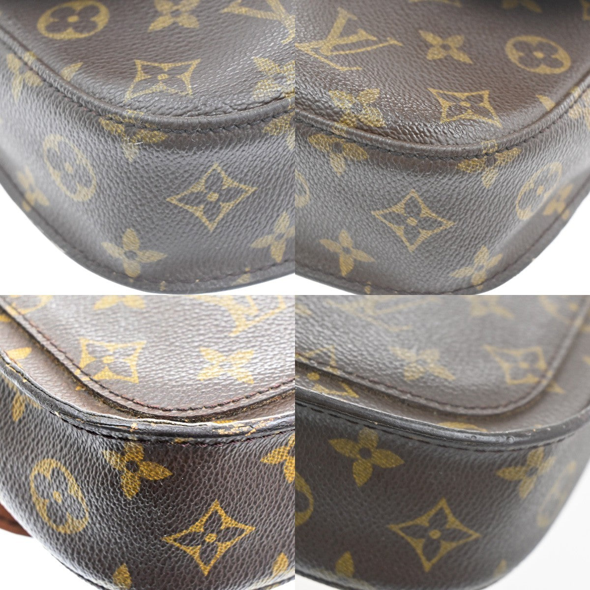 LOUIS VUITTON Saint Cloud MM Shoulder Bag Monogram Leather Brown M51243 34MA375