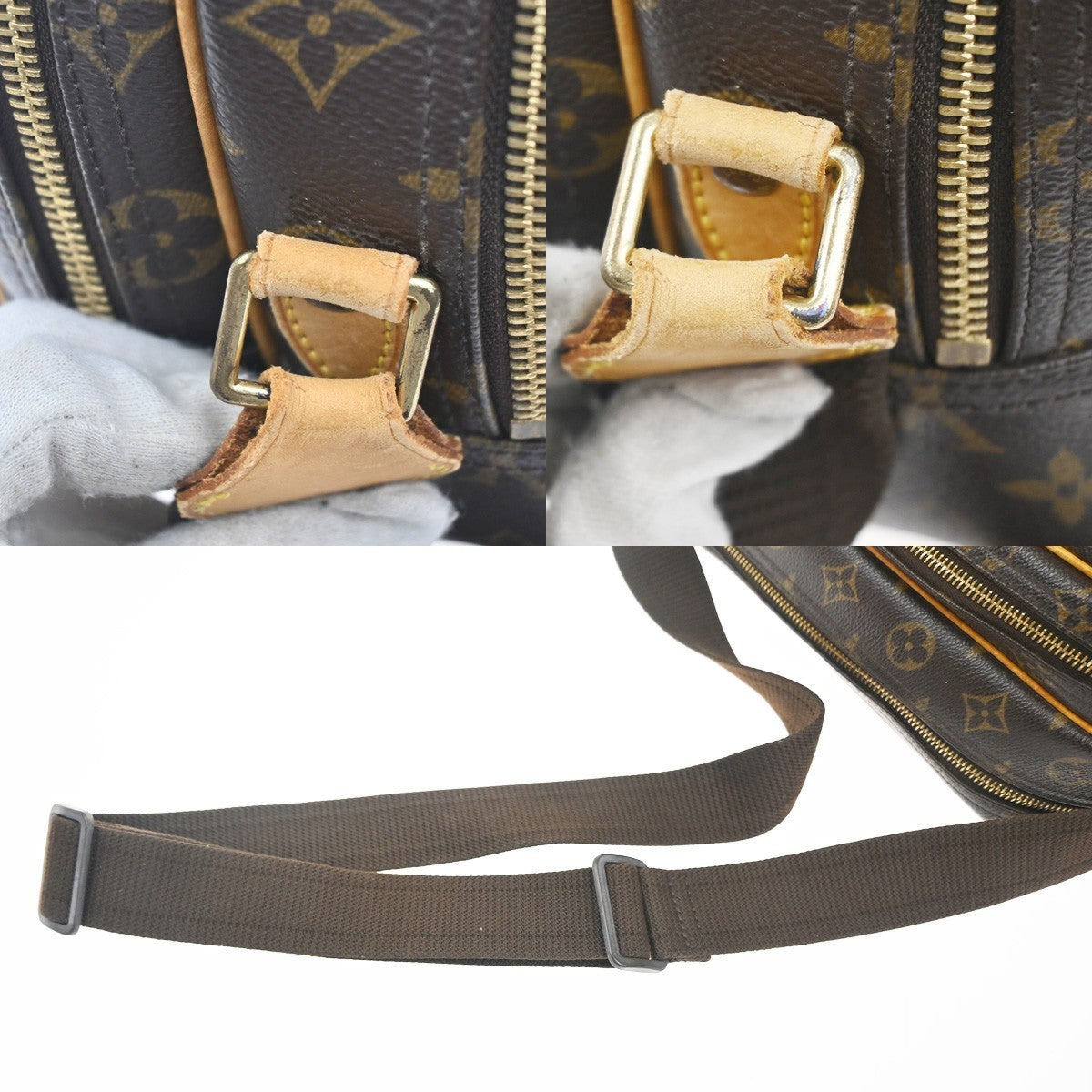 LOUIS VUITTON Reporter Crossbody Shoulder Bag Monogram Leather BN M45254 70MA418
