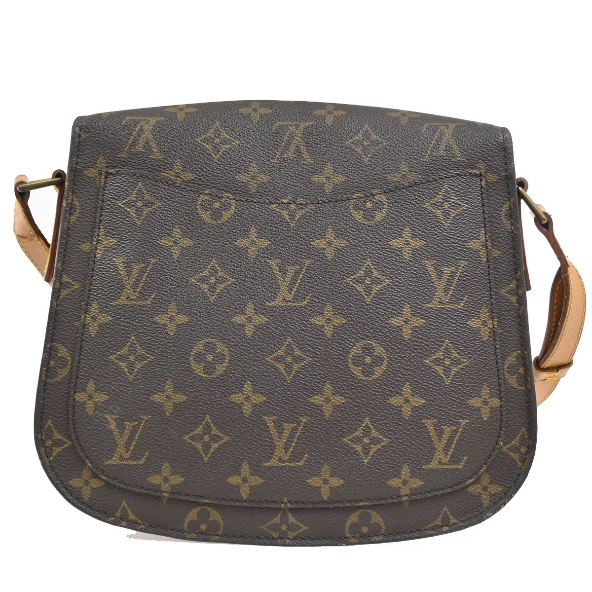 LOUIS VUITTON Saint Cloud GM Shoulder Bag Monogram Leather Brown M51242 86SA034