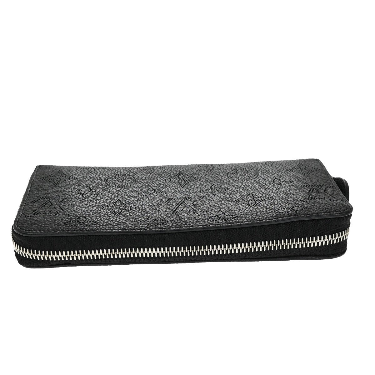 LOUIS VUITTON Zippy Long Wallet Monogram Mahina Leather Black M61867 14EE154