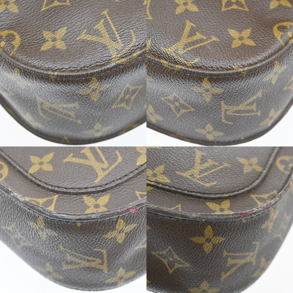 LOUIS VUITTON Saint Cloud GM Shoulder Bag Monogram Leather Brown M51242 86SA019