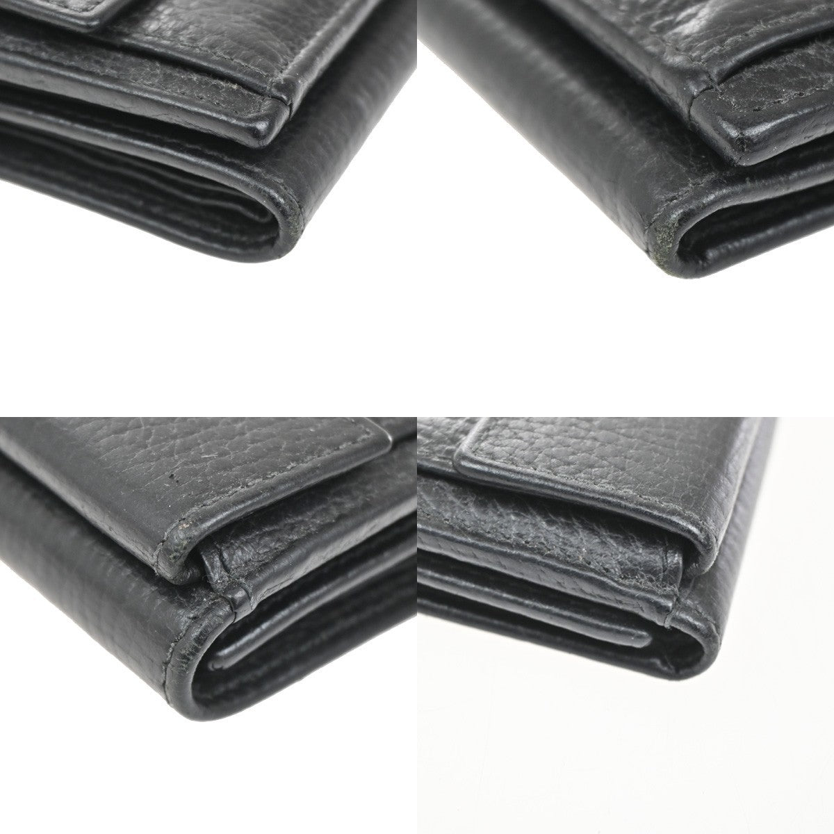 GUCCI GG Logo Marmont Trifold Mini Wallet Leather Black 523277 67MA033