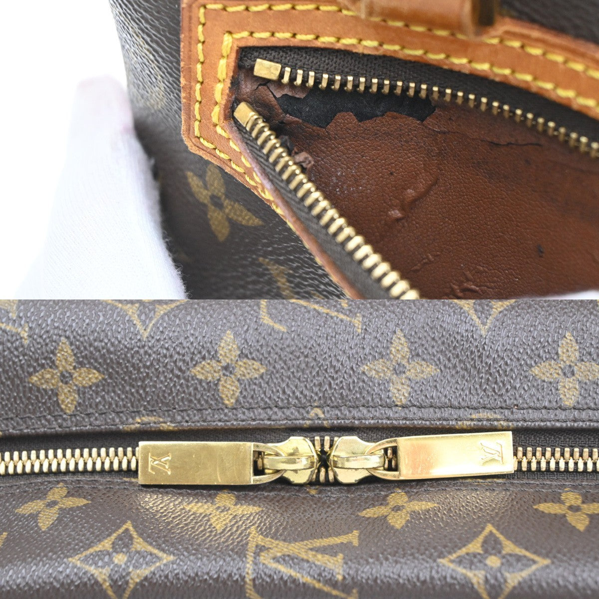 LOUIS VUITTON Cite MM Shoulder Bag Monogram Leather Brown France M51182 18YH989