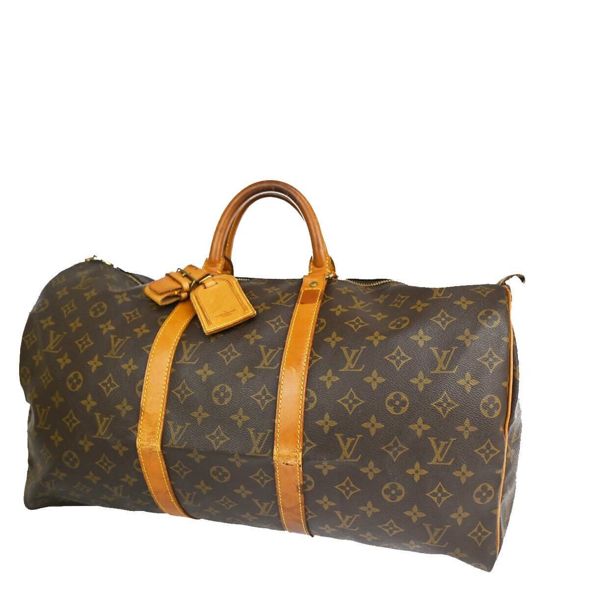 LOUIS VUITTON Keepall 50 Travel Hand Bag Monogram Leather Brown M41426 88YE260